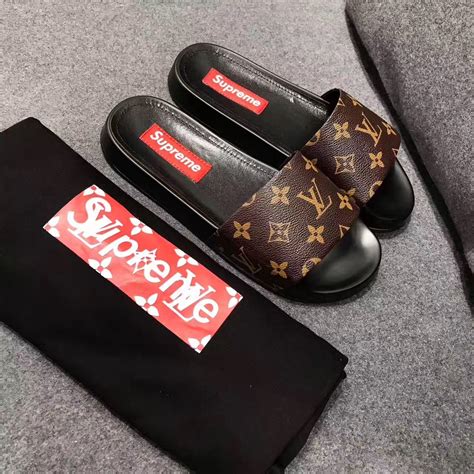 pull lv supreme|supreme louis vuitton slippers.